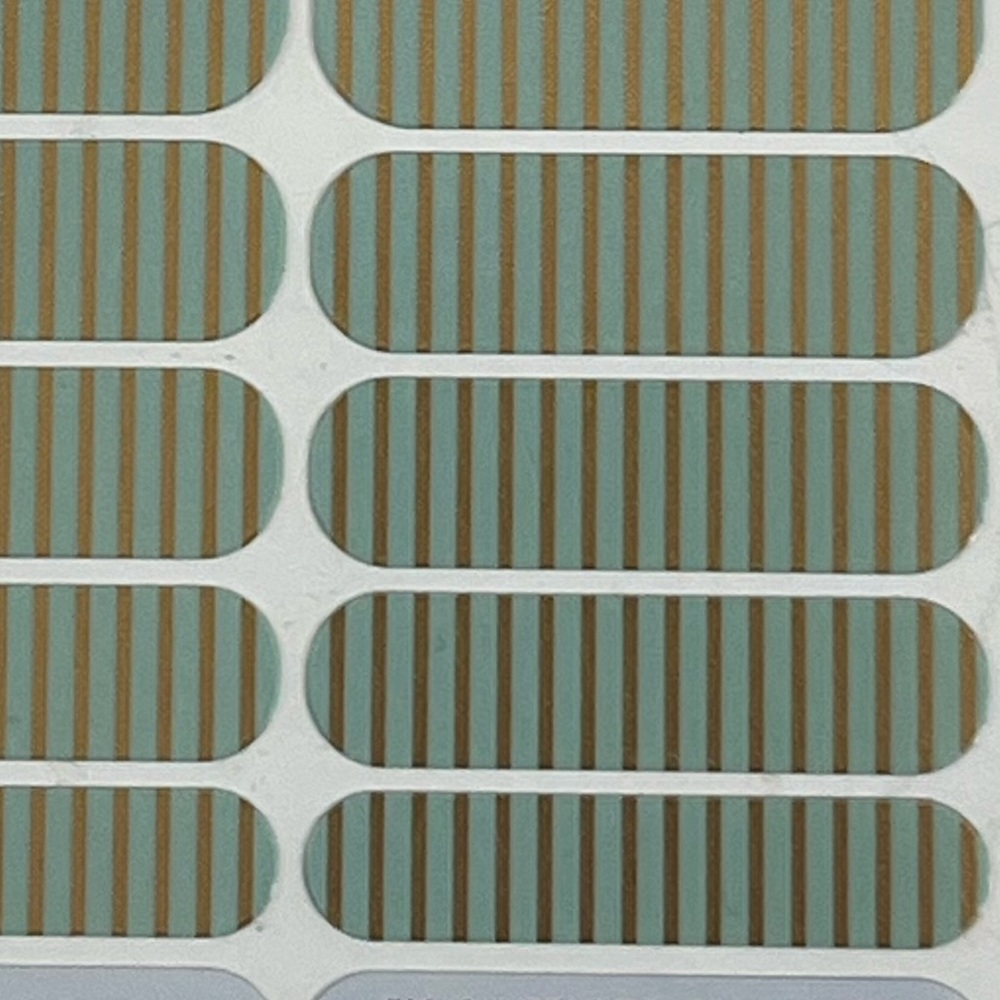 Jamberry Nail Wrap mint green gold stripe